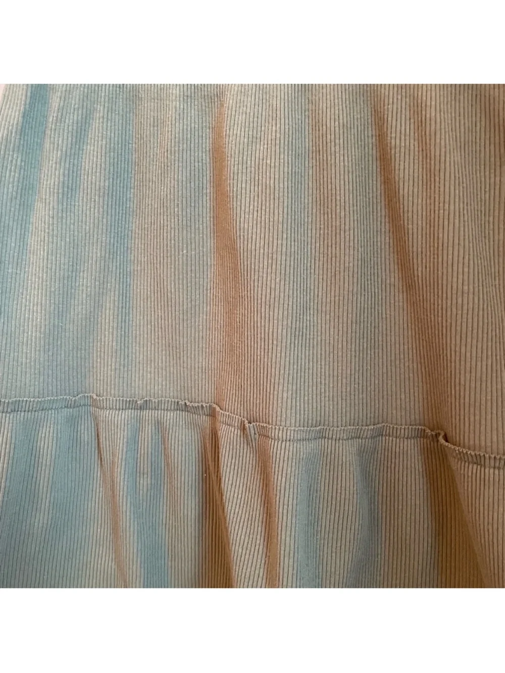 Old Navy Olive Green Ribbed Tiered Short-Sleeve Dress
